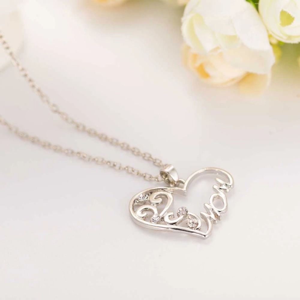Mom Heart Necklace - Picture 3 of 3